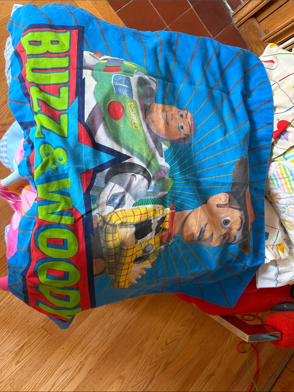 Buzz and Woody standard pillow case vintage